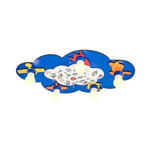 Plafonieră pentru copii LUCCA 5xE27/24W/230V albastră imagine