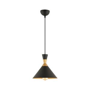 Pendul pe cablu MONZA 1xE27/40W/230V Ø 25 cm negru/auriu imagine