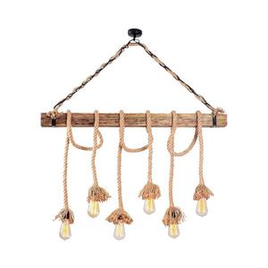 Lustră pe cablu EREBOS 6xE27/40W/230V maro imagine