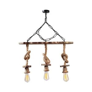 Candelabru EREBOS pe lanț 3xE27/40W/230V maro imagine