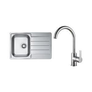 ALVEUS SET0026 - Chiuvetă de bucătărie LINE + Baterie pentru chiuvetă TONIA, 29, 5 cm, satinat/crom imagine