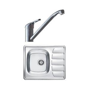 ALVEUS SETA265 - Chiuvetă de bucătărie ZOOM+baterie pentru chiuvetă RIVIERA 14, 8 cm satinat/crom imagine