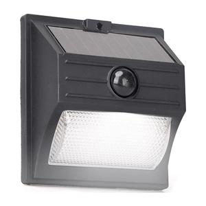 - Lampă solară LED cu senzor, 3, 7 V, 6500 K, 500 mAh, IP65, neagră imagine