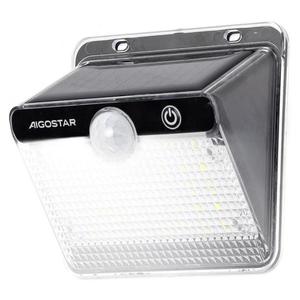 -LED Lampă solară LED cu senzor, 3, 7 V, 6500 K, 1200 mAh, IP65, negru imagine