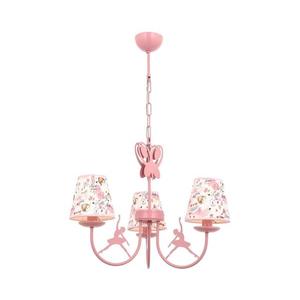 Lustră pentru copii BALLENNA 3xE14/40W/230V, roz imagine