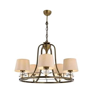 Lustru pe lanț NARA 5xE27/40W/230V, alamă imagine