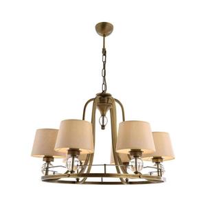 Candelabru NARA pe lanț, 6xE27/40W/230V, alamă imagine