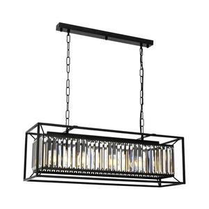 Candelabru pe lanț PUNE, 4xE27/40W/230V, negru imagine