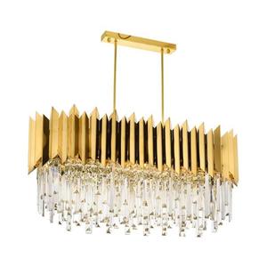 Lustră CRYSTALLINE cu lanț, 8xE27/40W/230V, aurie imagine