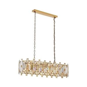Candelabru pe lanț CRYSTALLINE 13xE14/40W/230V auriu imagine