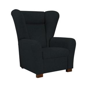 Fotoliu VIVA cu aripi, negru imagine