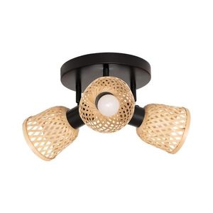 Atmosphera - Lampa cu spoturi LIO, 3 x E27, 25 W, 230 V, din bambus imagine