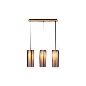 Lustră suspendată pe cablu KIOTO 3xE27/40W/230V negru/fag imagine
