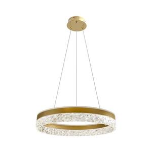 Lustră LED pe cablu FROZI LED/32W/230V Ø 50 cm aurie imagine