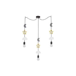 Lustră pentru copii cu cablu TRIO 3xE27/20W/230V gri/galben/alb imagine