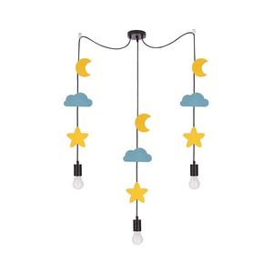 Lampă suspendată pentru copii TRIO 3xE27/20W/230V galben/albastru imagine