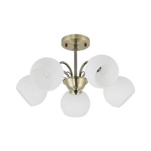 Lustră cu tijă NESTOR, 5x E27/40W/230V, alamă imagine