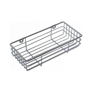 Poliță de perete pentru duș, 12 x 25 cm, crom lucios imagine