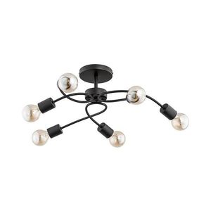 Lustră aplicată HELIX 6xE27/15W/230V neagră imagine