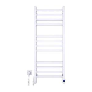 Radiator de baie tip scară AVANGARD cu termostat, 459W/230V, 120, 6 cm, IP44, alb, stânga imagine