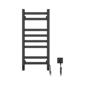 Radiator de baie tip scară cu termostat AVANGARD 251W/230V 80, 6cm IP44, negru, racordare pe partea dreaptă imagine