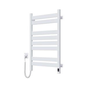 Radiator de baie tip scară LARGO, cu termostat, 432W/230V, 80, 6 cm, IP44, alb, montare pe partea stângă imagine