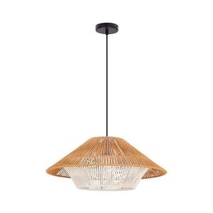 Lustră pe cablu AFRICA 1xE27/40W/230V diam. 50 cm maro/crem imagine