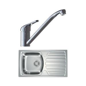 ALVEUS SETA259 - Chiuvetă de bucătărie BASIC+baterie pentru chiuvetă RIVIERA, 14, 8 cm satinat/crom imagine