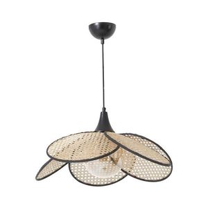 Pendul pe cablu FUME 1xE27/40W/230V Ø 45 cm negru/bej imagine