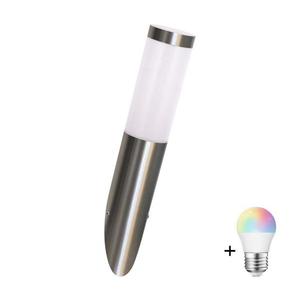 Aplica LED RGBW dimabilă pentru exterior LIVIA 1xE27/6, 5W/230V IP44 argintie imagine