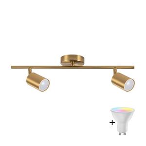 Spot LED RGBW dimmabil GOLDI 2xGU10/6, 5W/230V auriu imagine