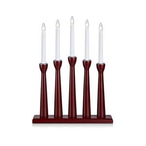 Markslöjd 704176 - Sfeșnic de crăciun MASESKÄR 5xE10/3W/230V roșu imagine