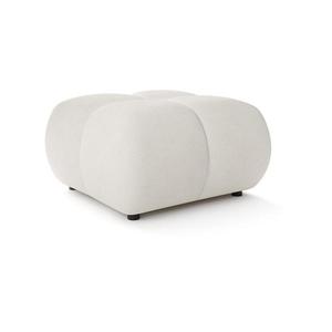 Taburet tapițat ALMADA 72x72 cm, bej imagine