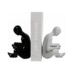 Suport pentru cărți 17, 5 x 13 x 14 cm, negru/alb imagine