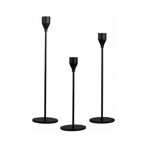 Set de 3 sfeșnice negre imagine