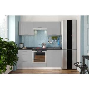 Set bucătărie CELESTE, 180 cm, gri lucios imagine