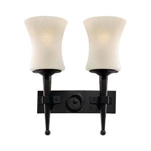 Aplică de perete Searchlight CARTWHEEL 0812-2BK 2xE27/60W/230V imagine