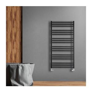P.M.H. AV4B - Radiator de baie tip scară AVENTO, 567 W, 121 cm, negru imagine