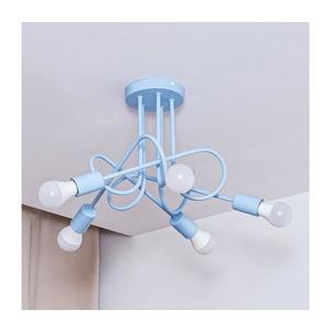 Lustră de tavan aplicată OXFORD 5xE27/15W/230V albastru imagine