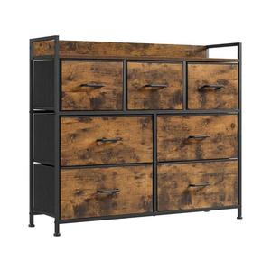 Comodă cu sertare KIRA, maro/negru imagine