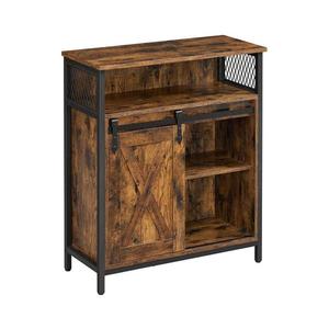 Comodă cu ușă glisantă FIRA maro/negru imagine