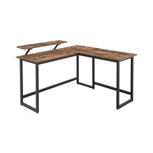 Birou de colț SOLEA maro/negru imagine