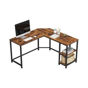 Birou colțar SOLEA maro/negru imagine