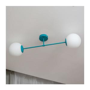 Plafonieră aplicată MOON 2xE27/15W/230V turcoaz imagine