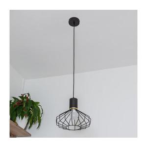 Lampă suspendată pe cablu SOLANO 1xE27/15W/230V negru/auriu imagine