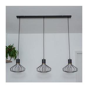 Lustră suspendată cu cablu SOLANO 3xE27/15W/230V negru/auriu imagine