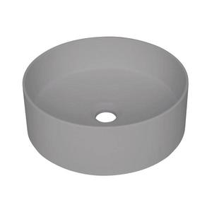 Deante CQS_SU4S - Lavoar pe blat SILIA, Ø 36 cm, granit/gri metalizat imagine