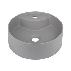Deante CQS_SU4B — lavoar SILIA pentru blat, Ø 36 cm, granit/gri metalizat, cu orificiu imagine