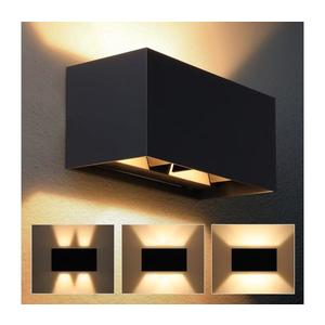 Brilagi - Aplică de perete LED pentru exterior DOUBLE CUBE LED/12W/230V neagră IP65 imagine