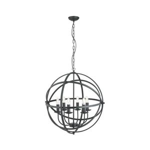 Searchlight 2476-6BK - Lustră cu lanț ORBIT 6xE14/60W/230V, neagră imagine
